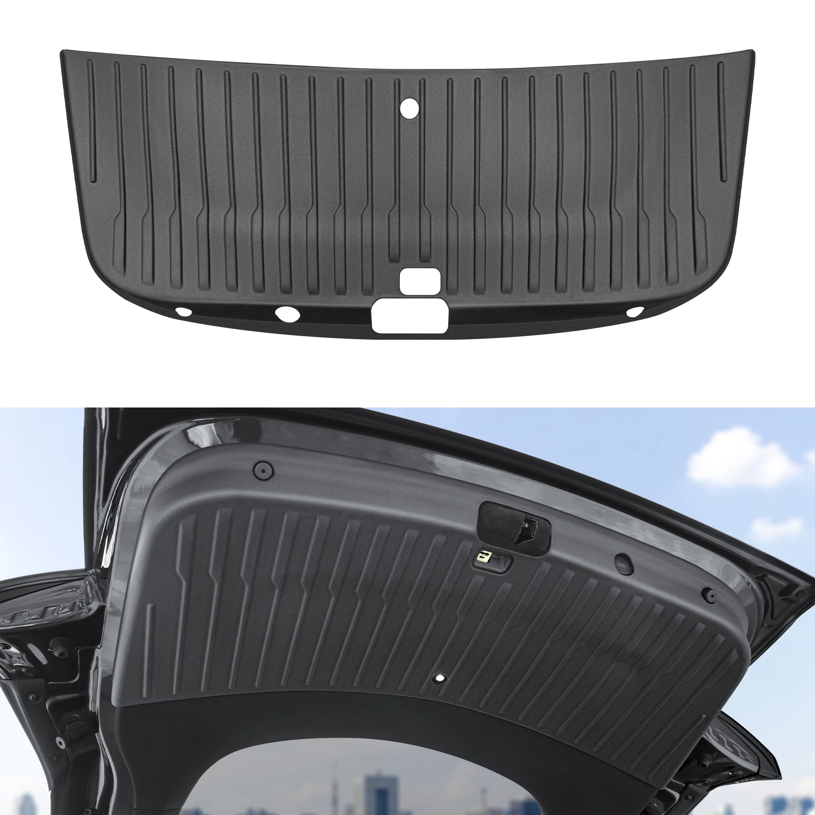 حصيرة الباب الخلفي لصندوق السيارة، حصيرة حماية لجميع الأحوال الجوية، بطانات باب لسيارة تسلا موديل جديد Y Juniper 2025-2026، غلاف كامل