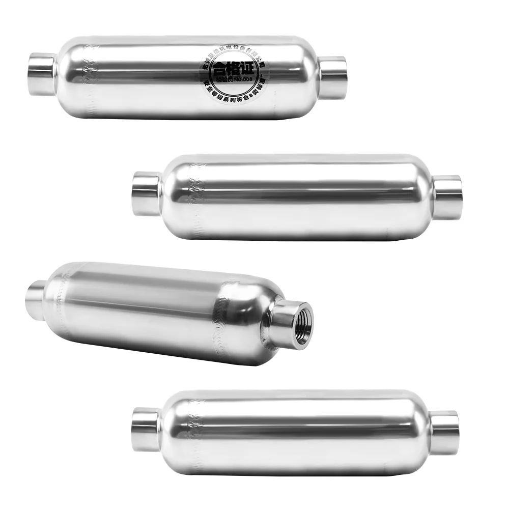 Air Cpmpressor Tank 0.1L 304 Stainless Steel Small Horizontal Vacuum Buffer Air Storage Suitable for Beauty Instruments