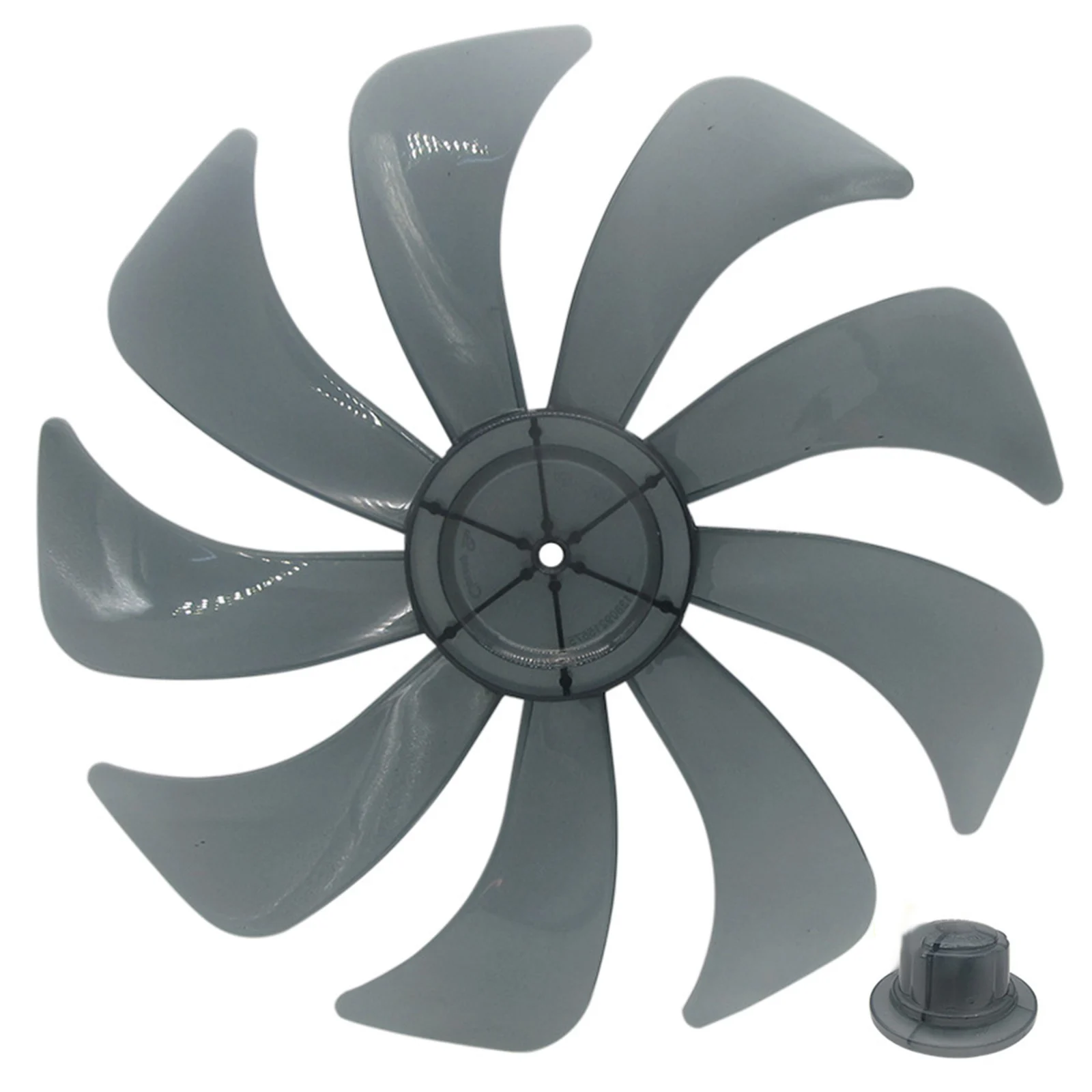 New Practical Fan Blade Bracket Floor Fan Leaves Nut Cover Black Set Accessories Lightweight Nine-Blade PP Plastic