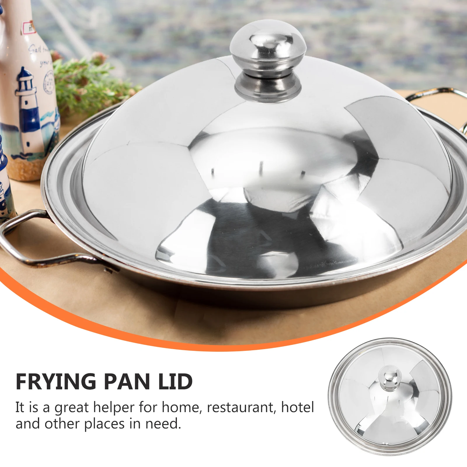 

Stainless Steel Pot Lid Combination Cooking Pan Cover Multi-function Kitchen Supply Heat Resistant Practical Home Hotel