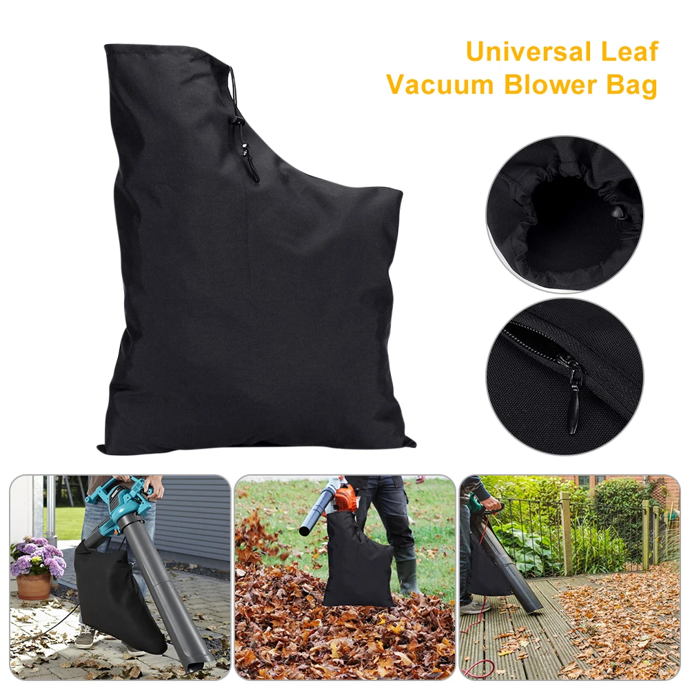 Universal Leaf Vacuum Blower Bag Oxford Fabric Zippered Leaf Collection Bag Leaf Blower Vacuum Storage Bag Outdoor Garden Tool