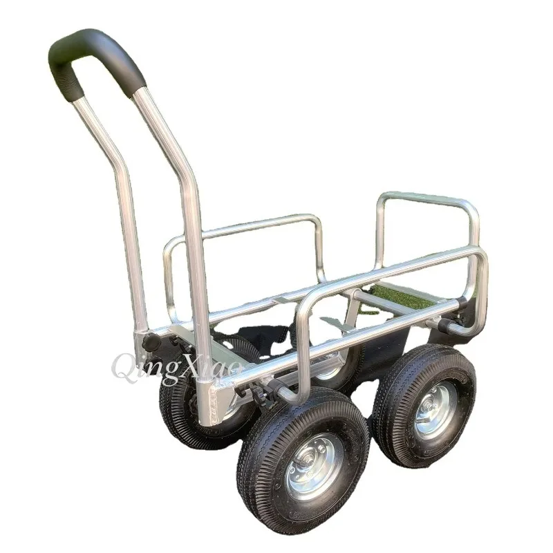 Four Wheel Multifunctional Cart Heavy Duty Logistics Storage Trolley Durable Structure Practical Design Warehouse Daily Handling
