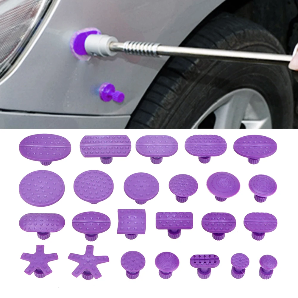 24Pcs Universal Car Dent Repair Puller Remove Dents Suction Cup Pulling Tab Tools Glue Pull Suction Cup Set