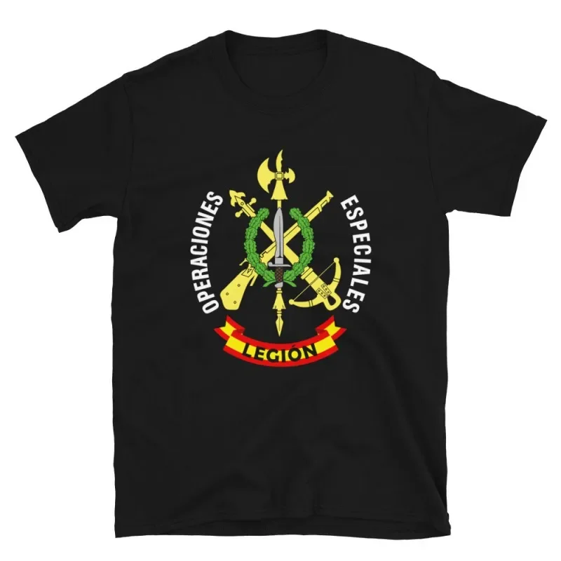 Bandera Operaciones Especiales La Legión Española Men T-Shirt Short Sleeve Casual 100% Cotton O-Neck T Shirt
