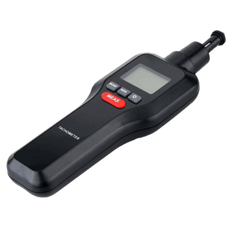 HTI HT-522 Handheld Digital Digital Tachometer 2 In 1 Photoelectric Contact Tach Industrial Rotation Speed Measurement RPM Meter