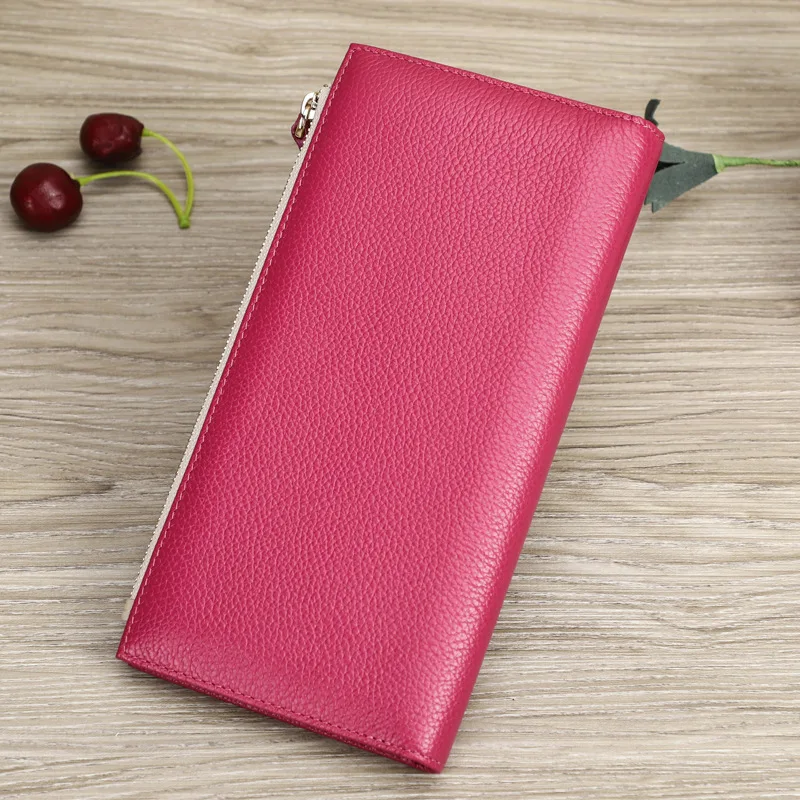 British Style Head Layer Cowhide Long Wallet Fashion Casual Detachable Multi Card Women's Handbags Coin Purse Holder Men Wallets