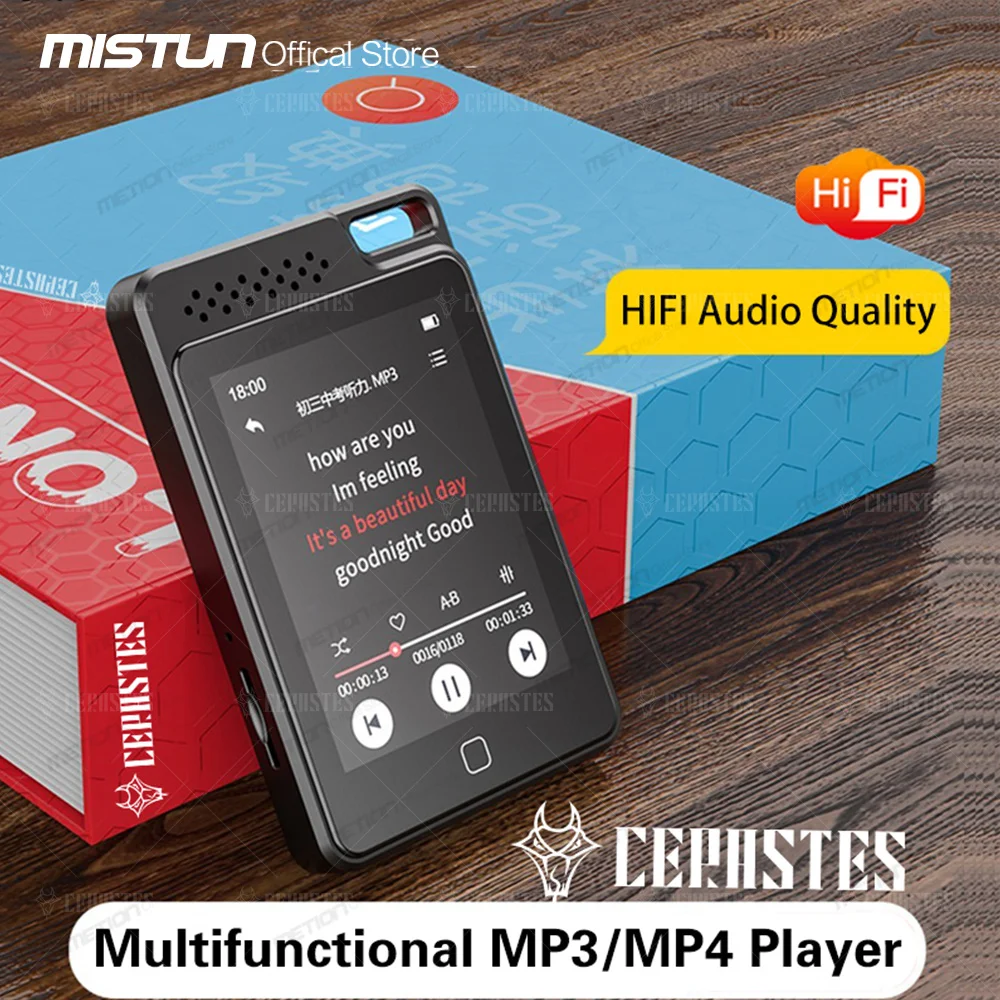 2022 High Quality HiFi Music MP3 Player Bluetooth 5.0 Touch Screen Multifunctional MP4 Video Player Portable FM/E-Book/Pedometer