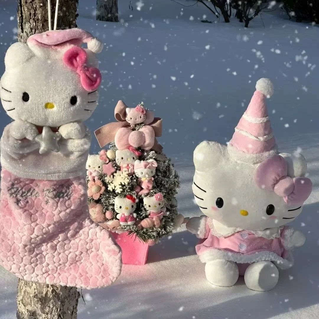 

55cm new Christmas kt cat plush doll cute transformation Christmas Hello Kitty ragdoll gift for girls exquisite Christmas gift