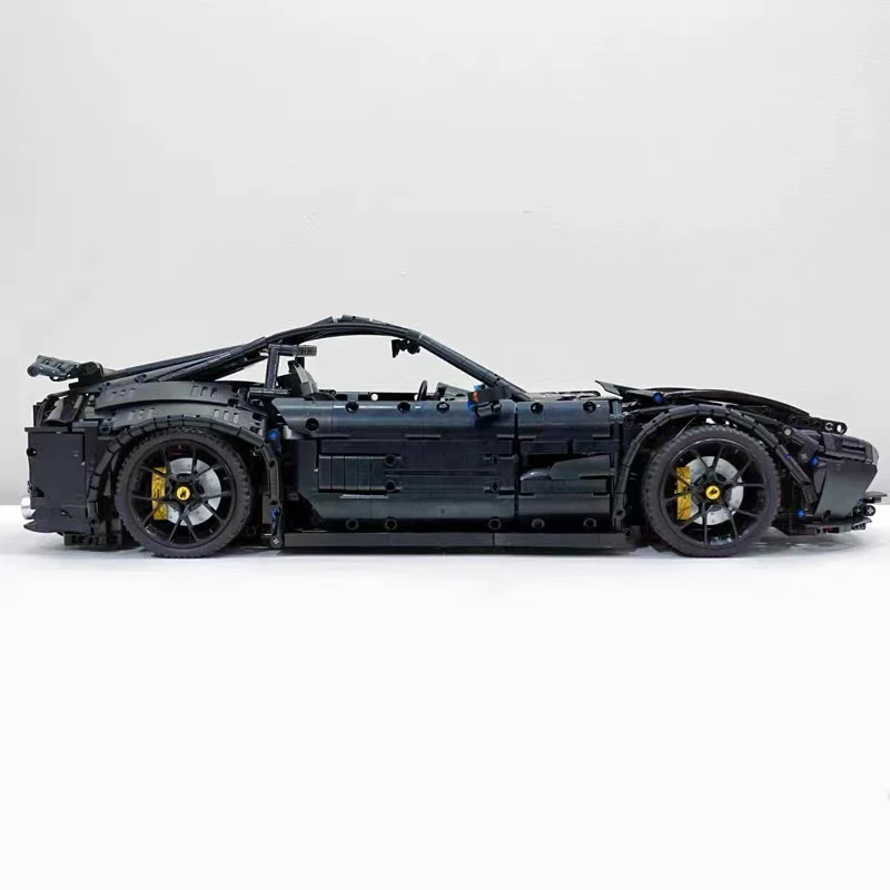 Moc High-Tech F12 Super Sport Black Racing Car Building Blocks  RSR Racing Vehicle Bricks Model Toys For Kid Birthday Gifts