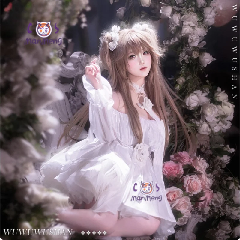 

USS Anchorage Anime Azur Lane Cosplay Costume Woman Lolita dress necklace headwear prop set Halloween party sweet uniform