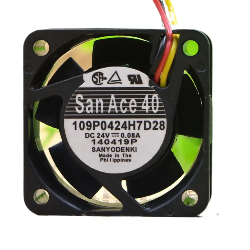 5pcs SANYO 4015 109P0424H7D28 Cooling Server Fans For Fanuc PN: A90L-0001-044139 DC24V 0.08A 4CM Server Fan 5pcs