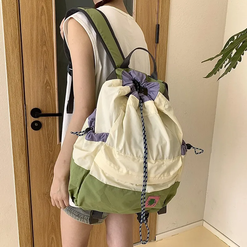 New Ladies' Shoulder Bag Lightweight Casual Drawstring Sport Backpack For Outdoor Activities Leisure Hiking Backpack