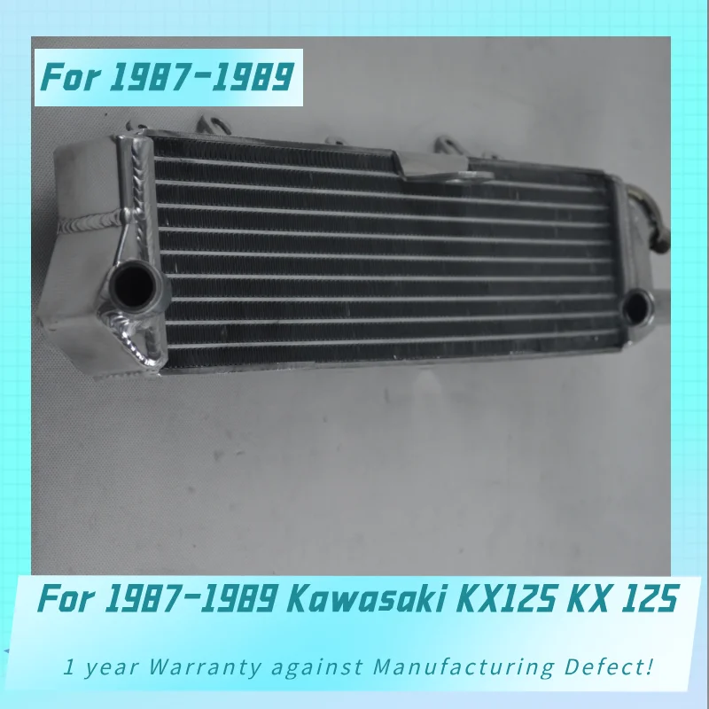 New Aluminum Radiator Cooler Cooling Coolant For 1987-1989 Kawasaki KX125 KX 125 1987 1988 1989