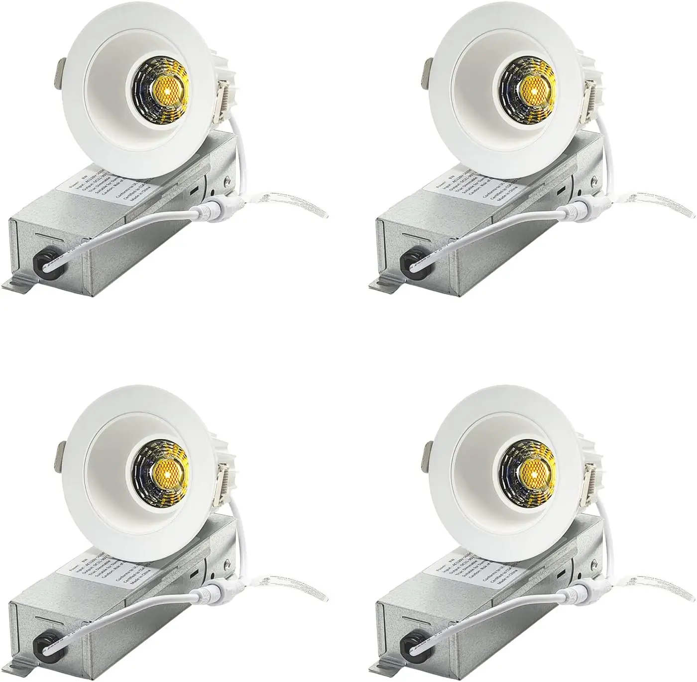 Yuurta 2-Inch 9W Deep Anti Glare White Recessed Ceiling Led Downlight (Pot Light) Color Selectable 2700K-5000K Cri90+ Dimmable