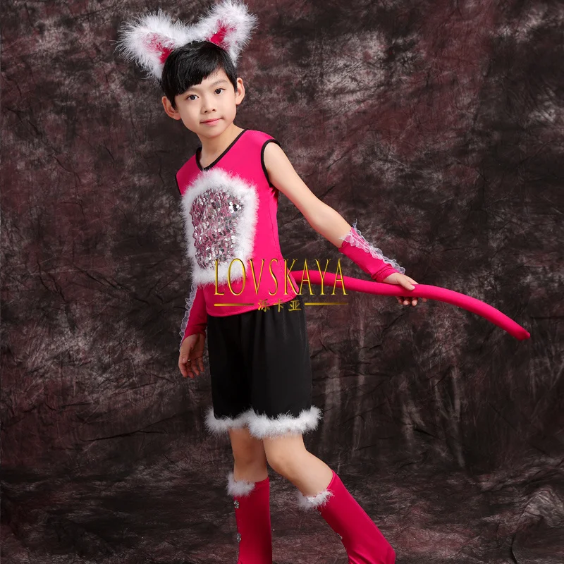 Kinderen Performance Dans Kleding Pluizige Rokken Kleuterschool Jazz Kat