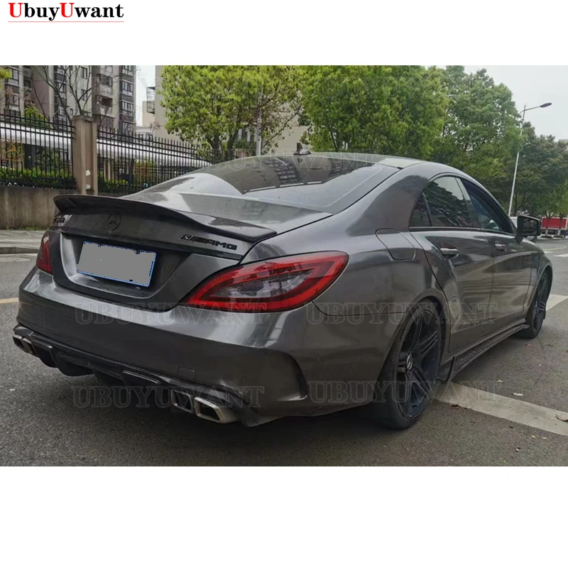 For W218 CLS Carbon Fiber Spoiler Car Tail Trunk Spoiler Rear Wing Tail Wing Decoration For Mercedes Benz W218 2011-2017 R Style