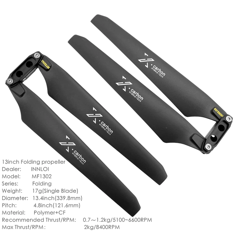 INNLOI 13inch Folding Propeller 1344 Carbon Nylon Polymer 13*4.4 Drone Kit Folding Paddle UAV For 3508 Motor Tmotor