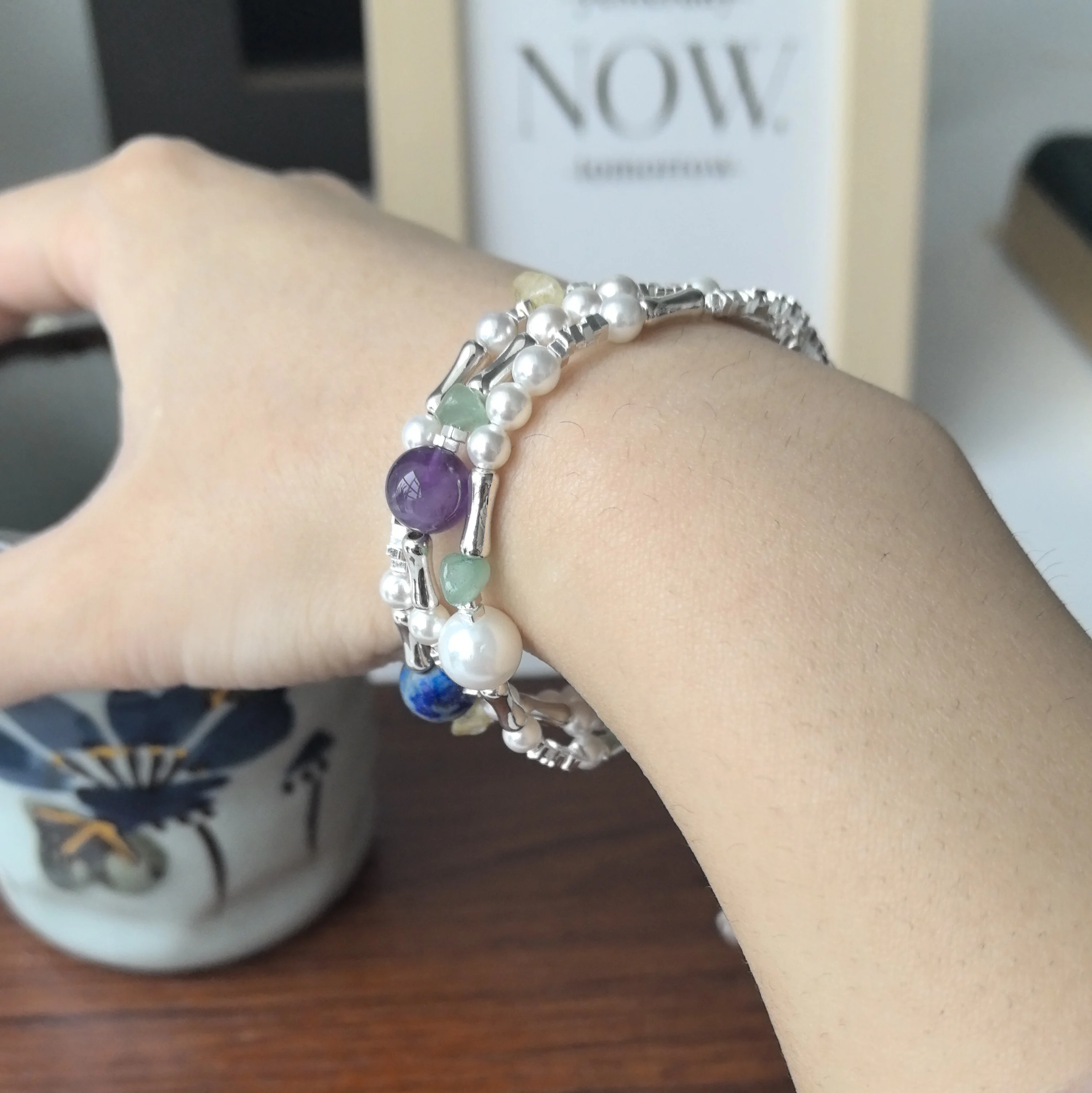 925 Sterling Silber Armband Armreif Einfache Grüne Blatt Elegante Natur Für Frau Mädchen Mode Schmuck Geschenk Dropship Großhandel – Detail 7