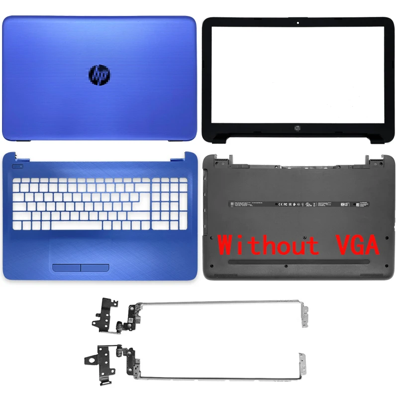 

NEW For HP 250 255 256 G4 15-AC 15-AF Laptop LCD Back Cover/Front Bezel/ Hinges/Palmrest/Bottom Case Rear Lid Top Case Blue