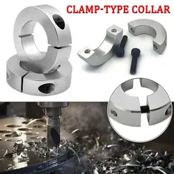 1Pcs Aluminum Alloy Fixed Locking Limit Ring Double Split 6-20mm Diameter Shaft Collar with Screws Separate Optical Axis