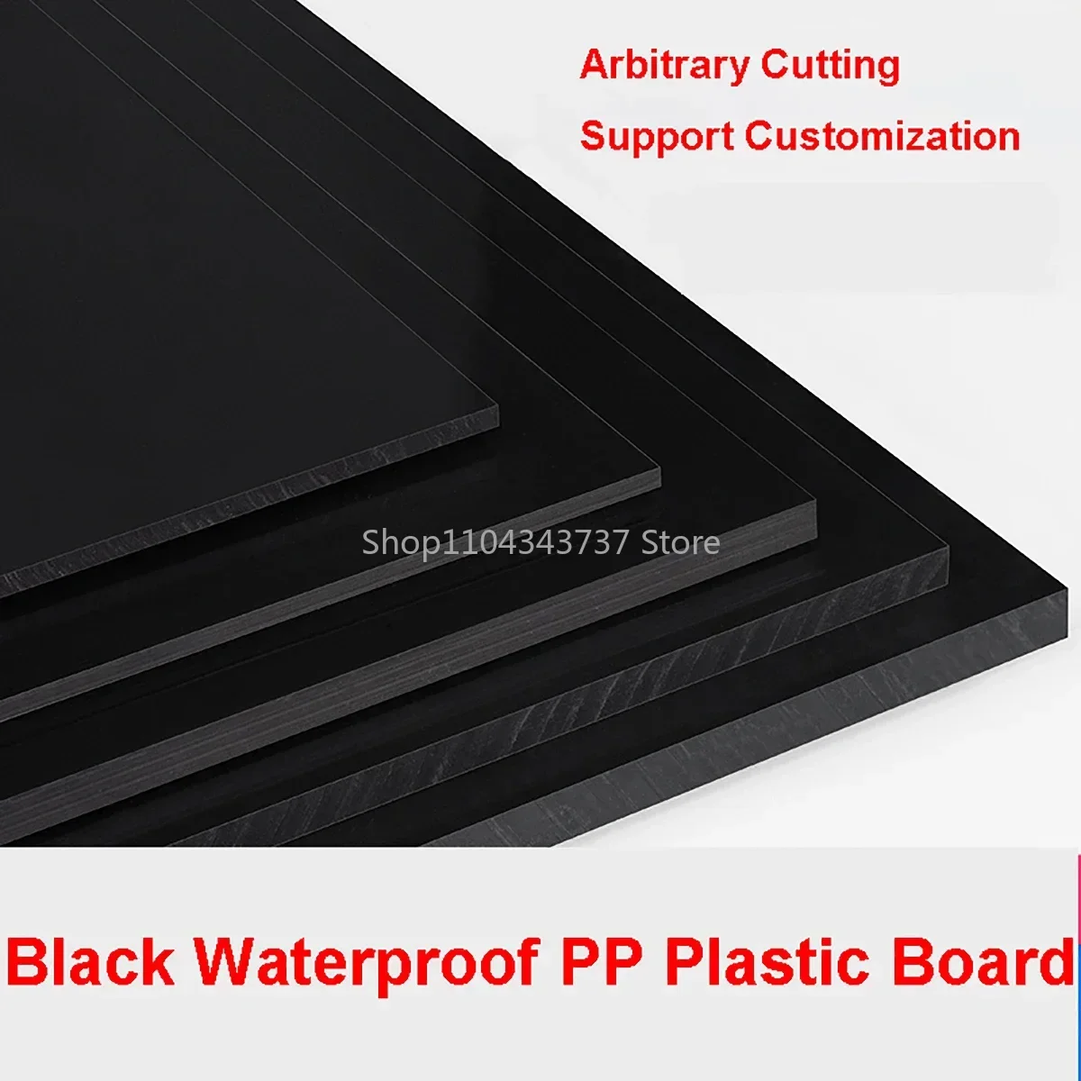 Thickness 3mm-20mm Black Polypropylene Board 50x50 100x100 200x200 250x250 300x300 300x400mm Food Grade PP Plastic Sheets Plate