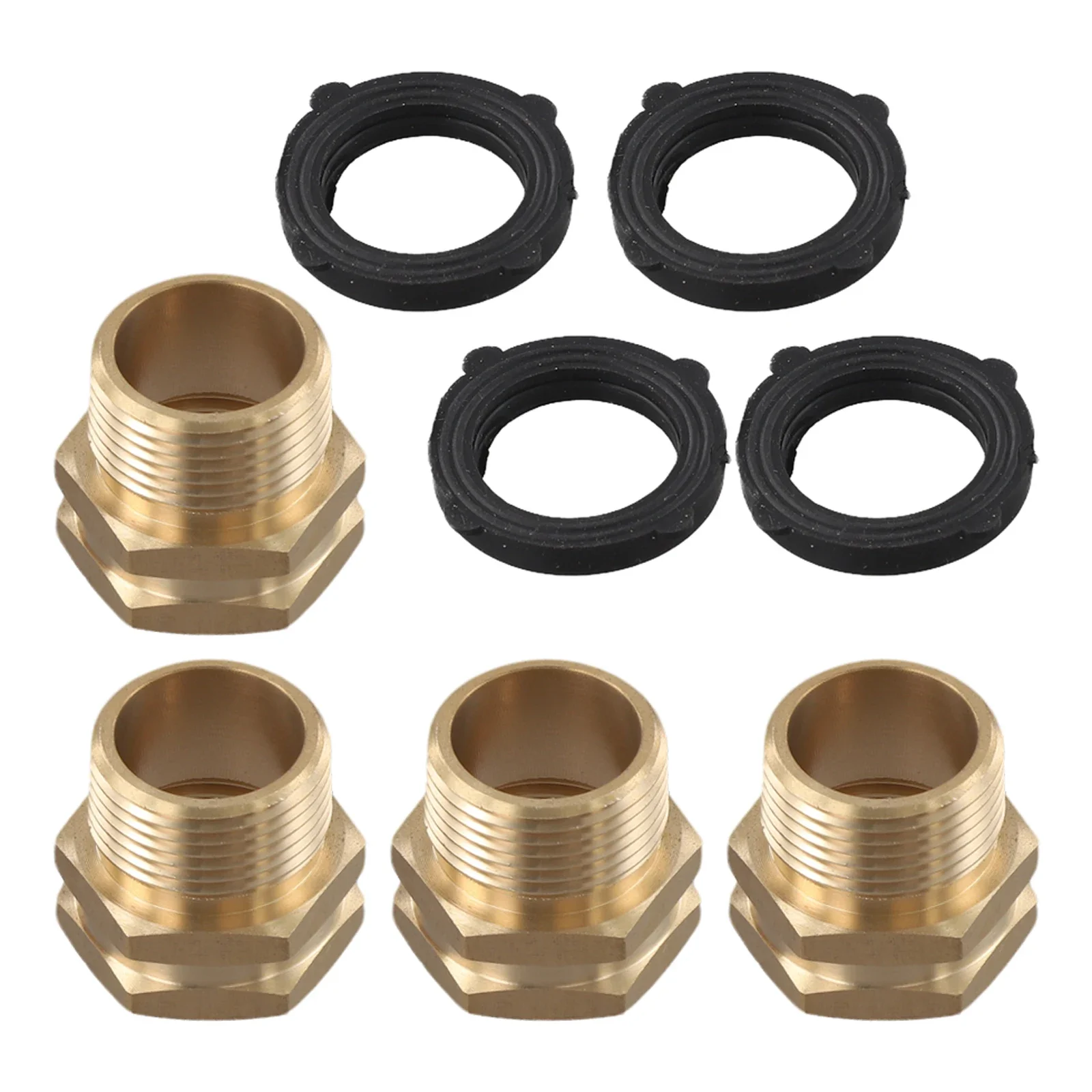 

4pcs Garden Hose Adapter 3/4" GHT Female To 3/4" NPT Male Connectors For Connecting Faucets Garden Hoses Watering Systems