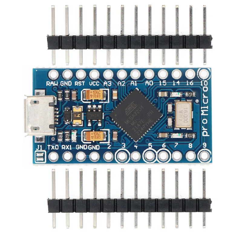 

Pro Micro ATmega32U4 5V 16MHz Replace ATmega328 For arduino ATMega 32U4 Pro Mini With 2 Row Pin Header