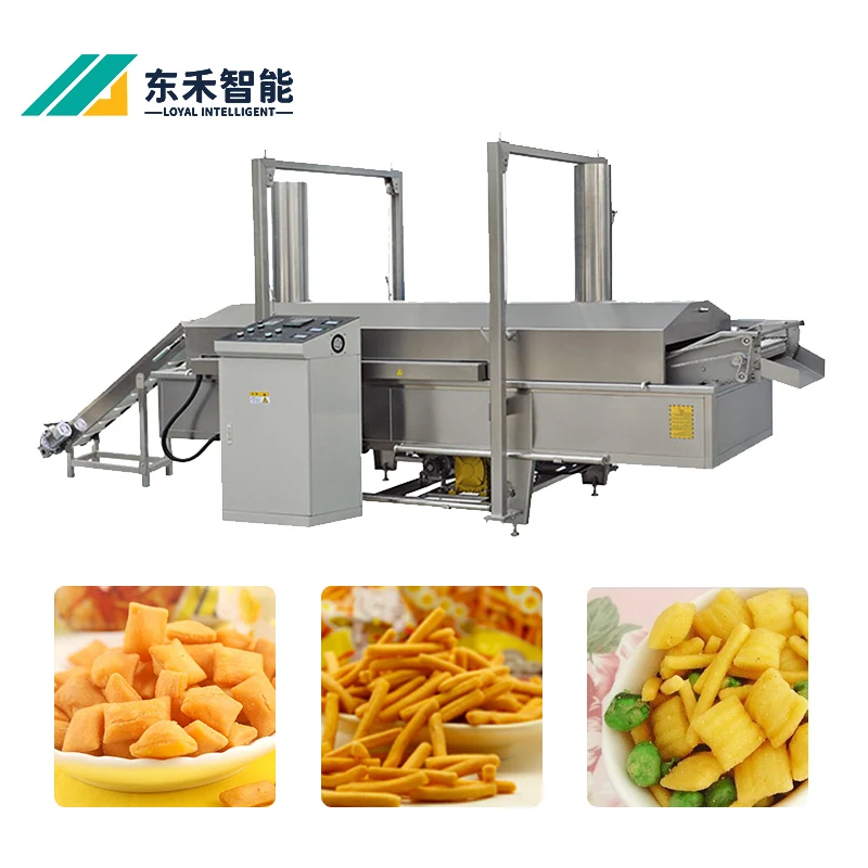 Machine de friture automatique continue de croustilles de nourriture de casse-croûte, fabriquée en Chine, équipement de frites