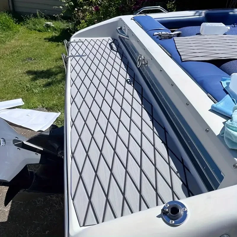 2400*600mm EVA Foam Marine Anti-skid Floor Sheet EVA Yacht Deck Pad Self-Adhesive Sheet Motorboat Kayak Jet Ski Garden Swimming
