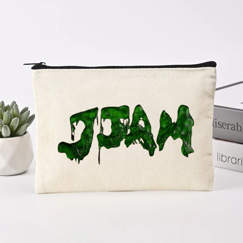 KPOP JJAM Logo Canvas Stationery Bag Coin Purse BangChan FELIX HyunJin ChangBin Letter Printed Zipper Handbag Card Bag Fans Gift