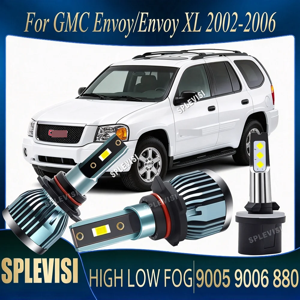 Eliminate Frequent Replacement Long Last LED Headlight Foglight 9005 9006 880 For GMC Envoy/Envoy XL 2002 2003 2004 2005 2006