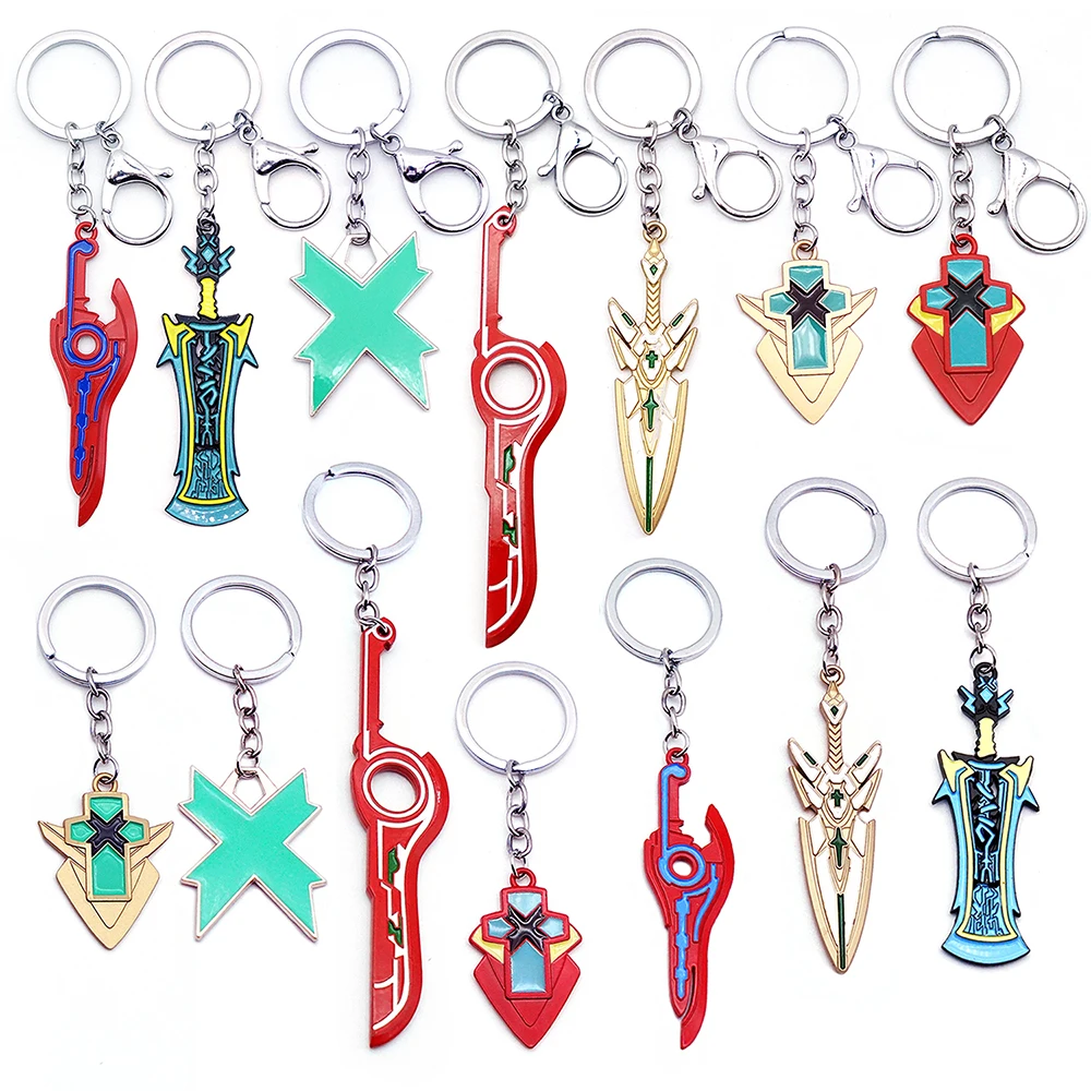 Game Xenoblade Chronicles Keychain MONADO Sword Men Keyring
