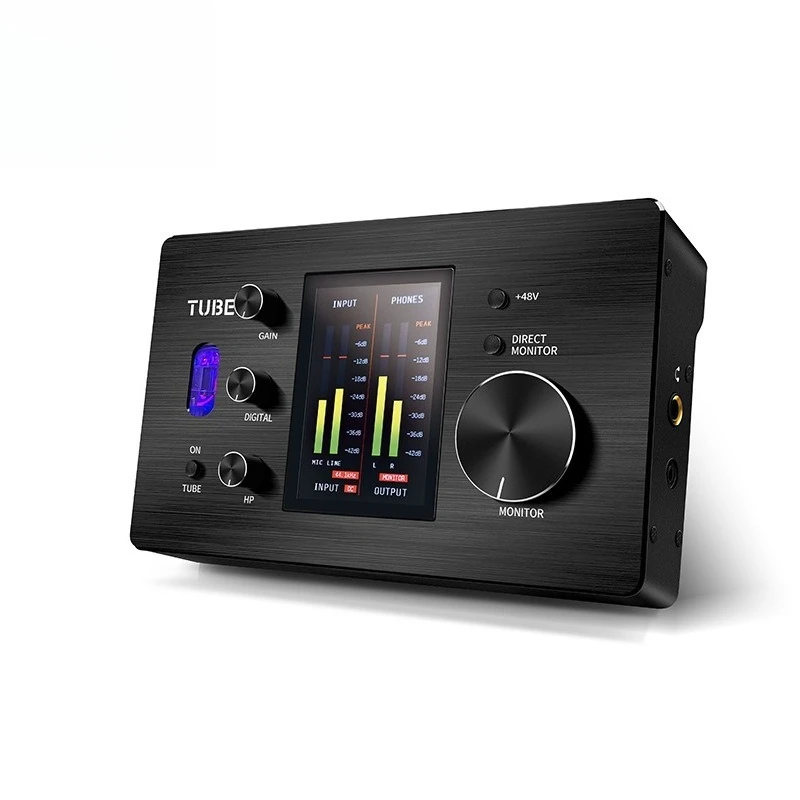 

Tube sound card recording arrangement lossless OTG stereo high definition sound quality mobile phone computer universal