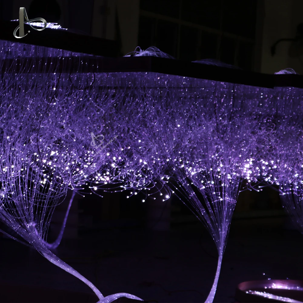 ZXY Modern Decoration Remote Control 45W RGB LED Optical Fiber Chandelier