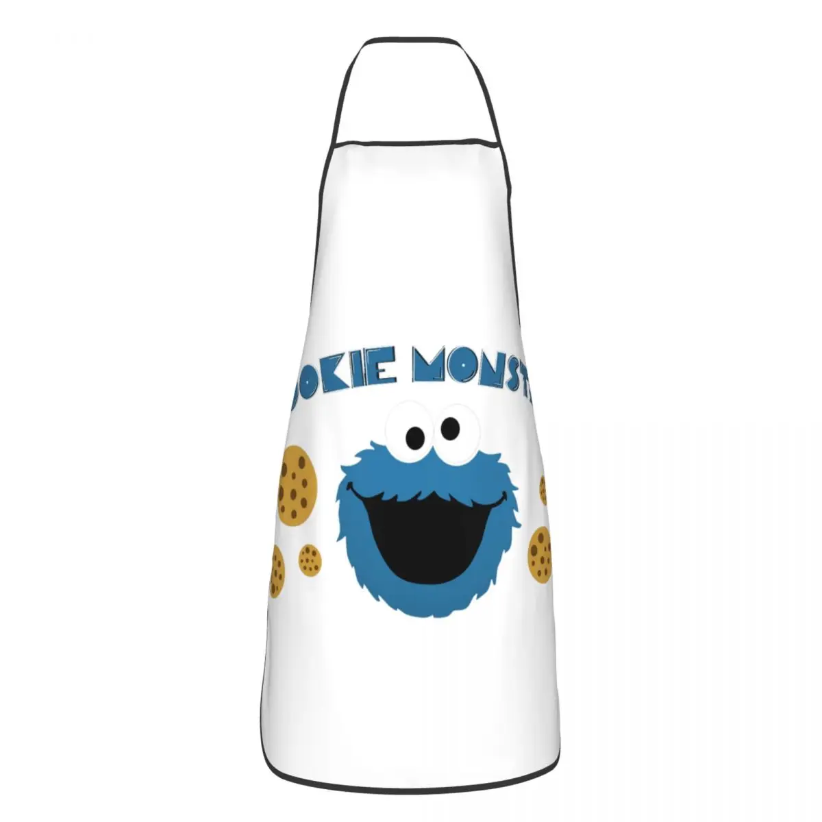 Cookie Monster Aprons Chef Cooking Cuisine Tablier Sleeveless Bib Kitchen Cleaning Pinafore for Women Men Painting