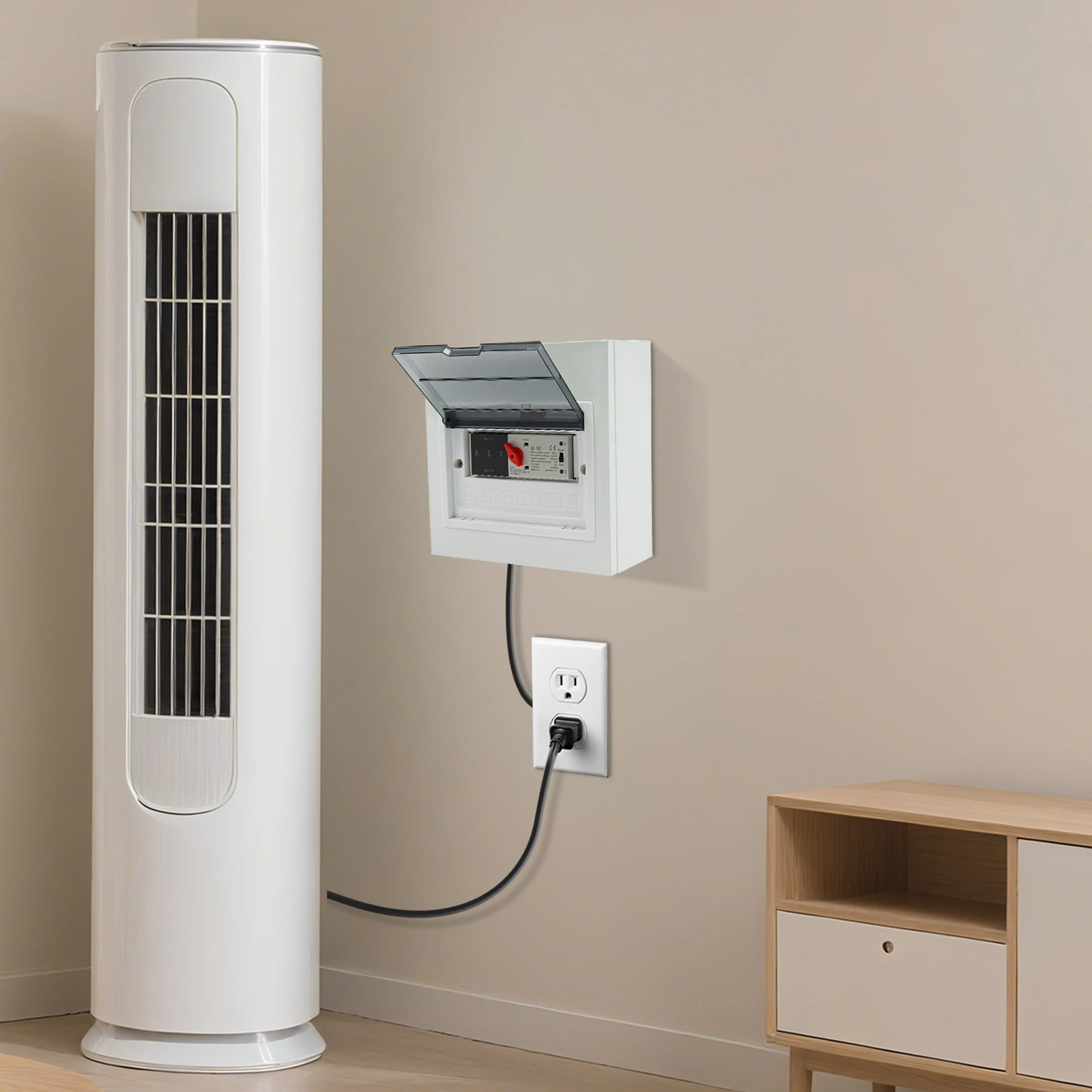 3P 100A مفتاح نقل مزدوج الطاقة، وظيفة التبديل التلقائي/اليدوي للمولد الأجهزة المنزلية مجفف مكيف الهواء الخفيف