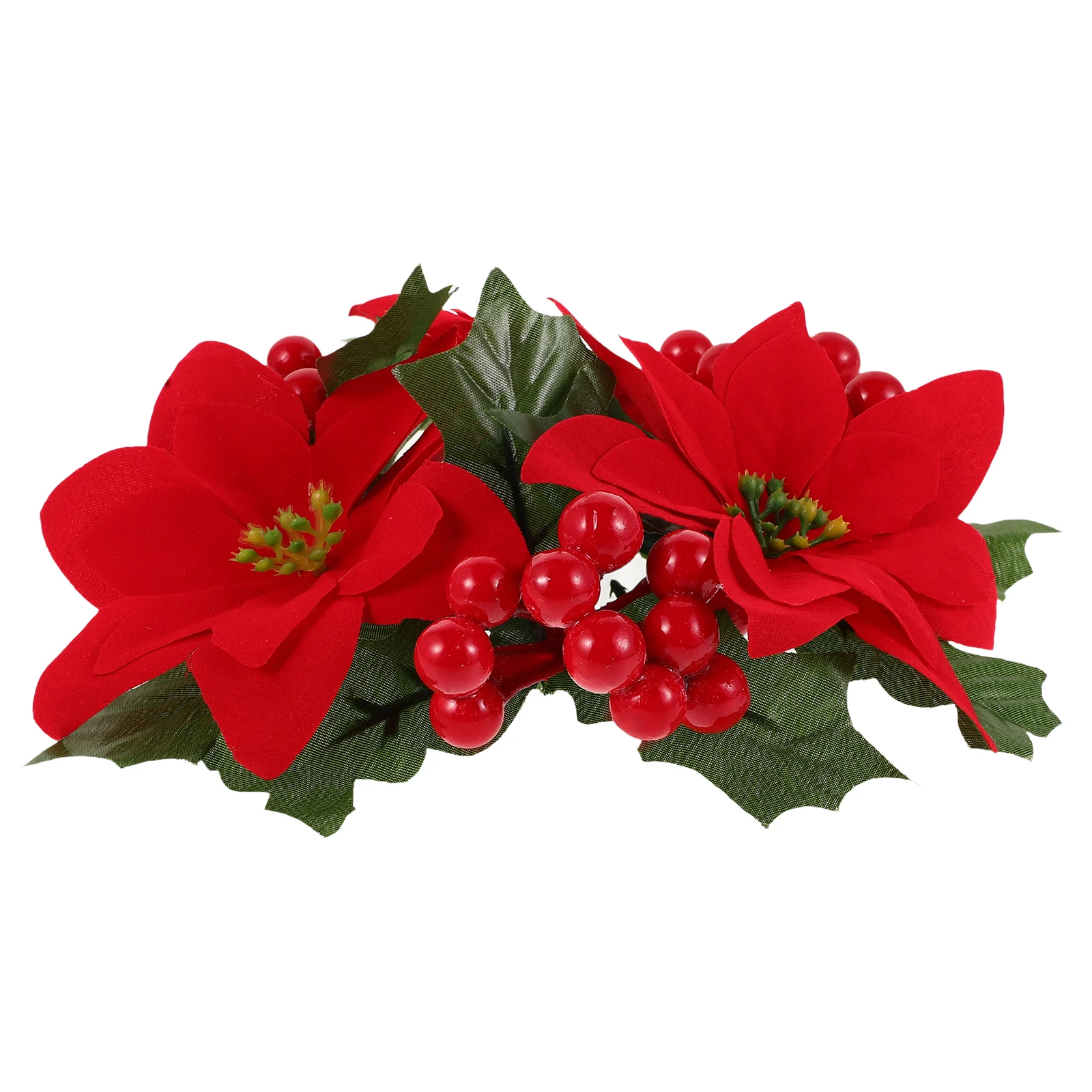 

1pcs Mini Christmas Wreath Decor Artificial Table Centerpiece Home Office Party Holiday Decoration Ring Xmas Ornament