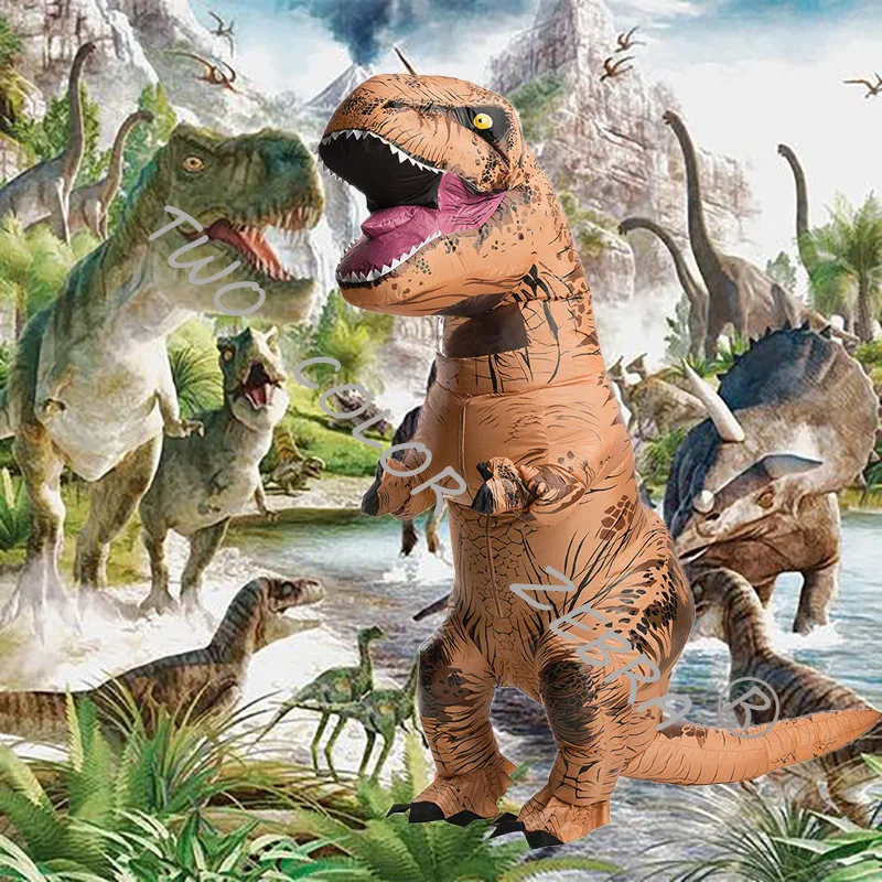 Costume gonfiabile di dinosauro Fancy Mascot Anime Halloween Party costumi Cosplay per bambini adulti interessante vestito di cartone animato Dino