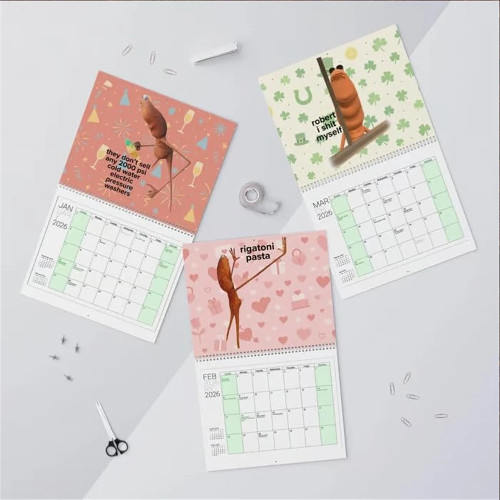 

Marcus The Worm 2026 Robert The Worm Hanging Wall Calendar Monthly Wall Calendar for Home Office School