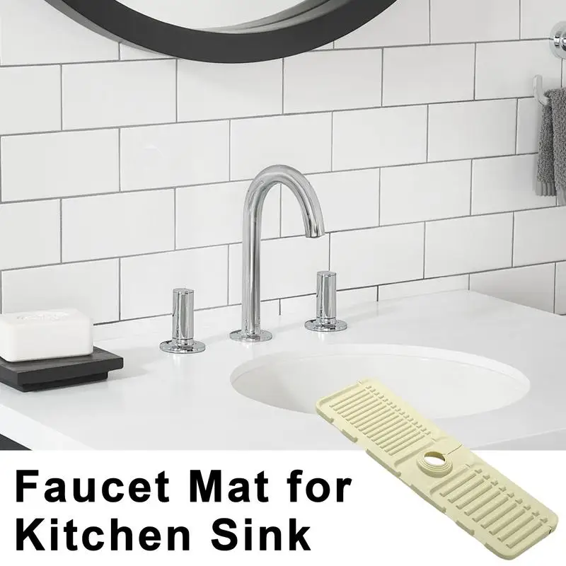 Kitchen Sink Splash Guard Faucet Mat Sink Splash Guard Silicone Faucet Splash Guard Dish Drying Mat Sink Mat Drip Catcher Tray