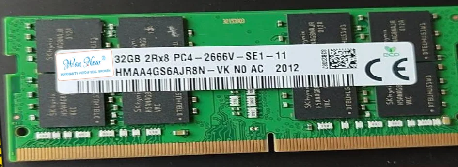 

Для 32GB 2RX8 2666V PC4 SODIMM HMAA4GS6AJR8N-VK