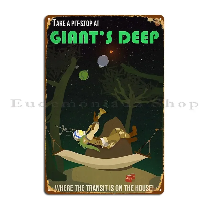 Giant S Deep Travel Poster Metal Plaque Poster Design Mural Kitchen Cave Wall Decor Tin Sign Poster