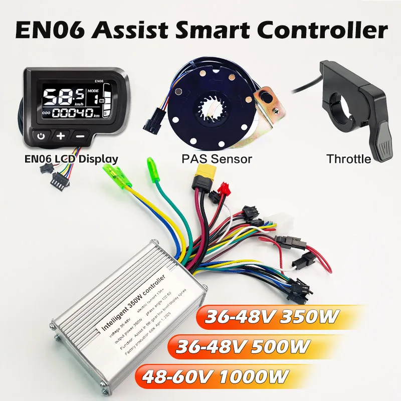 

36V 48V 350W 500W 1000W 13A 22A E-bike Brushless Motor Controller EN06 Colour LCD Display Kit for Electric Mountain Bike Repair