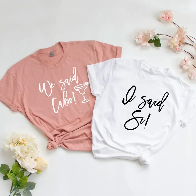 

I Said We Said Bridesmaid Bridal Crewneck Tees, I Do Crew Bachelorette T-Shirts Wedding Party Bridal Shower 100%cotton y2k goth