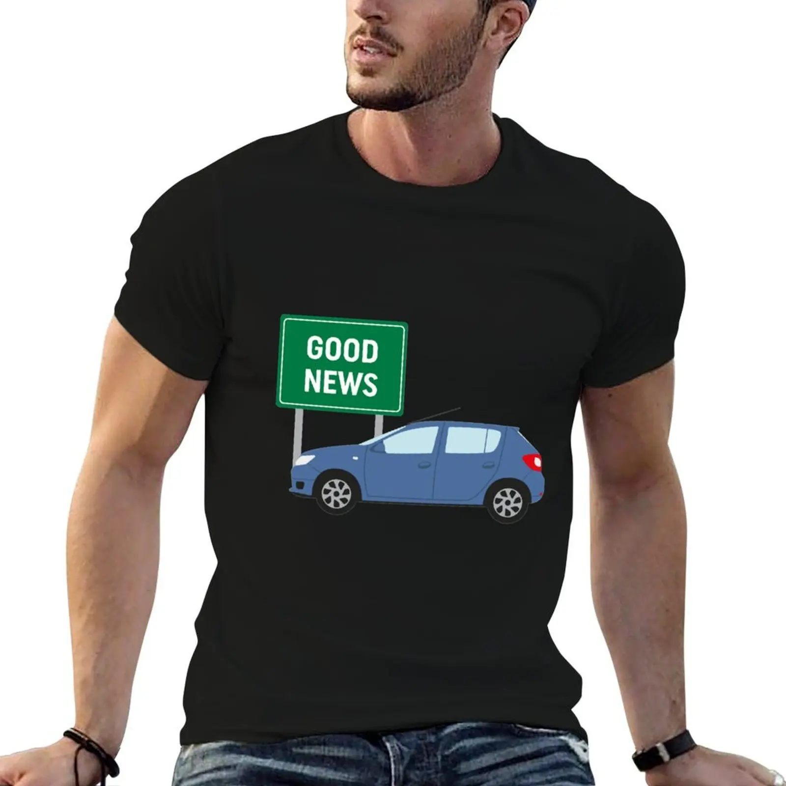 Good News! It_s James May_s Dacia Sandero Design T-Shirt plain vintage anime shirt mens designer clothes