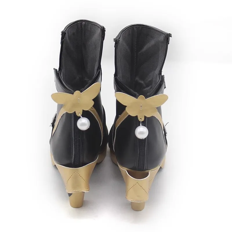 Jogo evelyn chevalier cosplay sapatos femininos zenless zona zero evelyn cosplay sapatos de salto alto festa macio couro do plutônio adereços de halloween