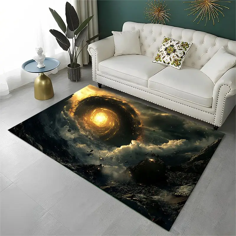 Dream Universe Galaxy Space Stars Black Hole Milky Way Large Area Rug Non-slip Carpet for Bedroom Living Room Sofa Floor Mat - view 2