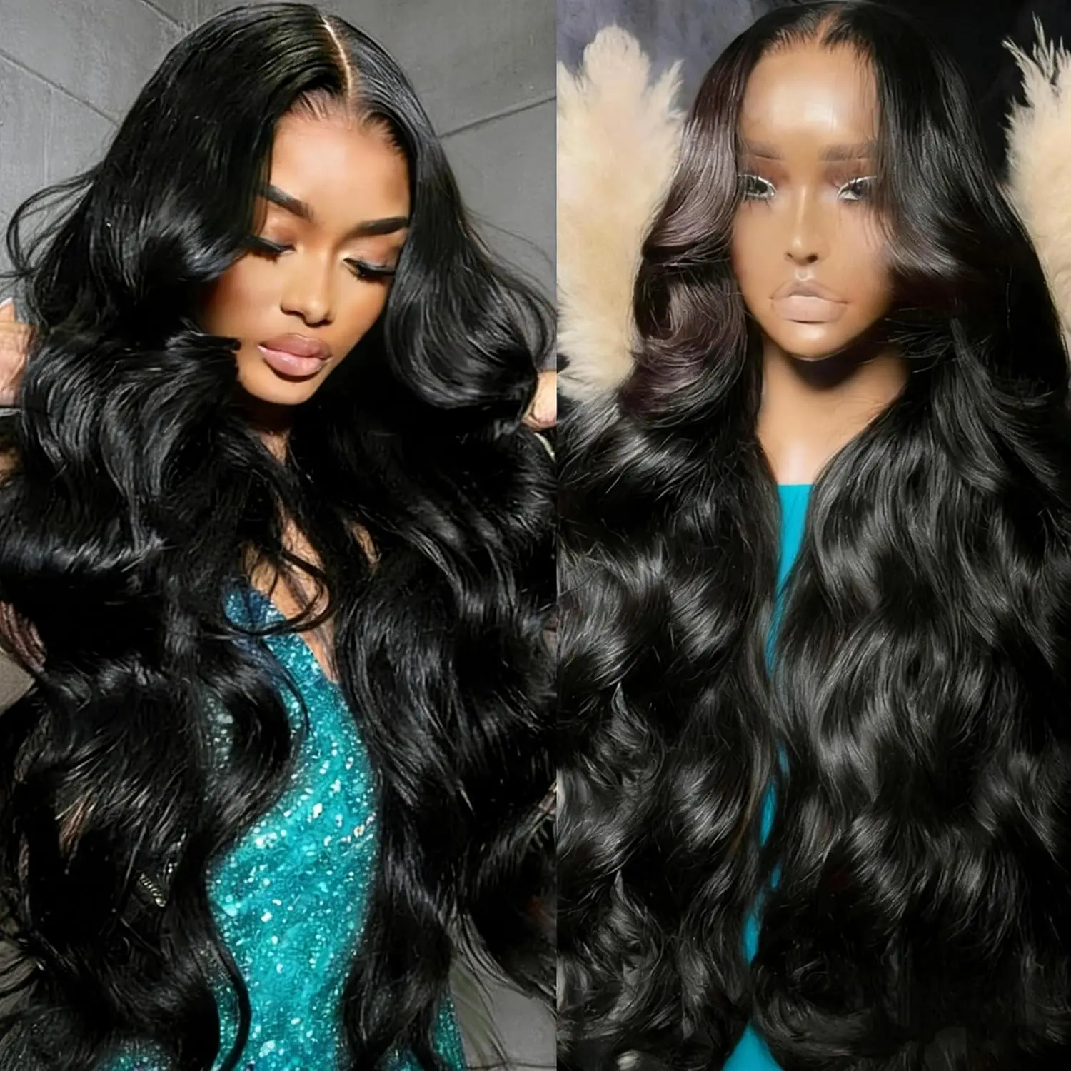 

13x6 HD Transparent 13x4 Body Wave Lace Front Wig Pre Plucked 40 Inch Lace Frontal Wig Human Hair Wigs For Women Wig 250 Density
