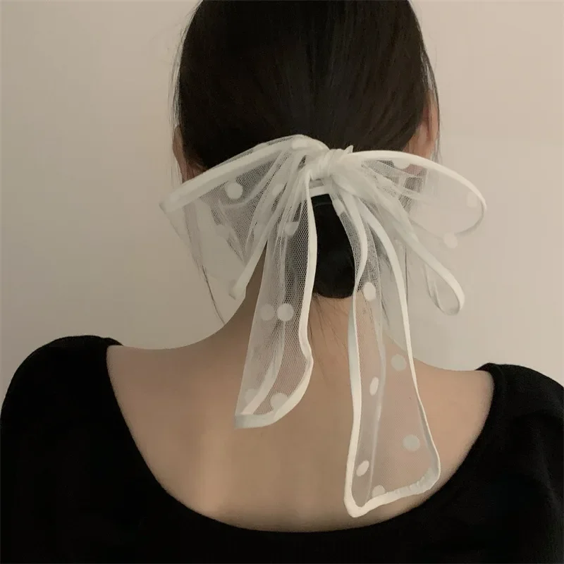 

Lace Fairy Bow Headband, Korean Spring Summer Scarf & Bridal Tiara Hair Accessories for Women Wedding Party Boho Style
