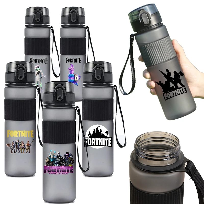 

FORTNITED Large Capacity Sports Water Bottle Motivational Leak Proof Portable Reusable Plastic Cups Outdoor Travel Gym Jugs